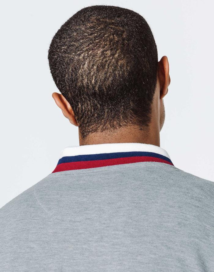 Izac Veste Pull Col Teddy Gris Chiné