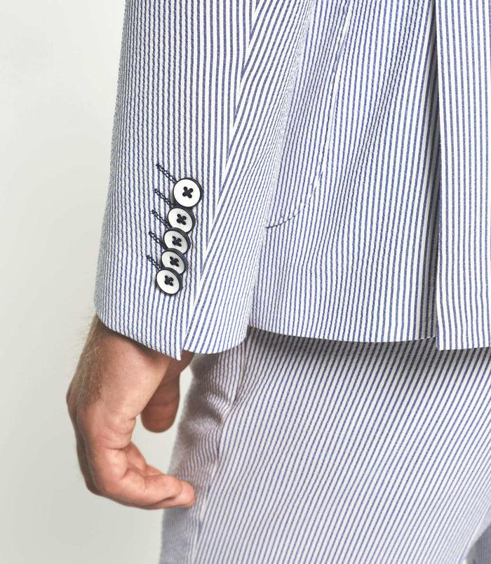 Izac Veste Séparable à Rayures Blanche "Calao"