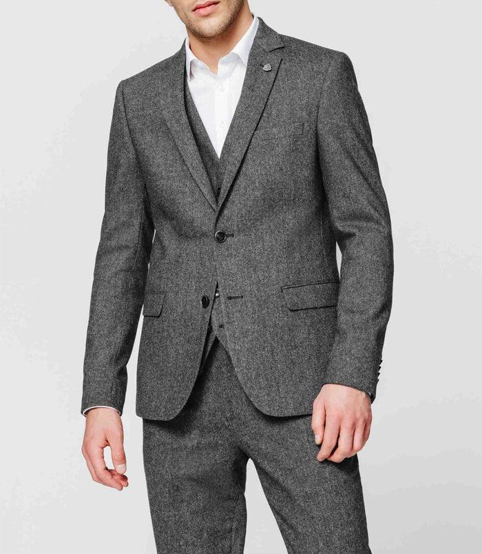 Izac Veste Tweed Anthracite