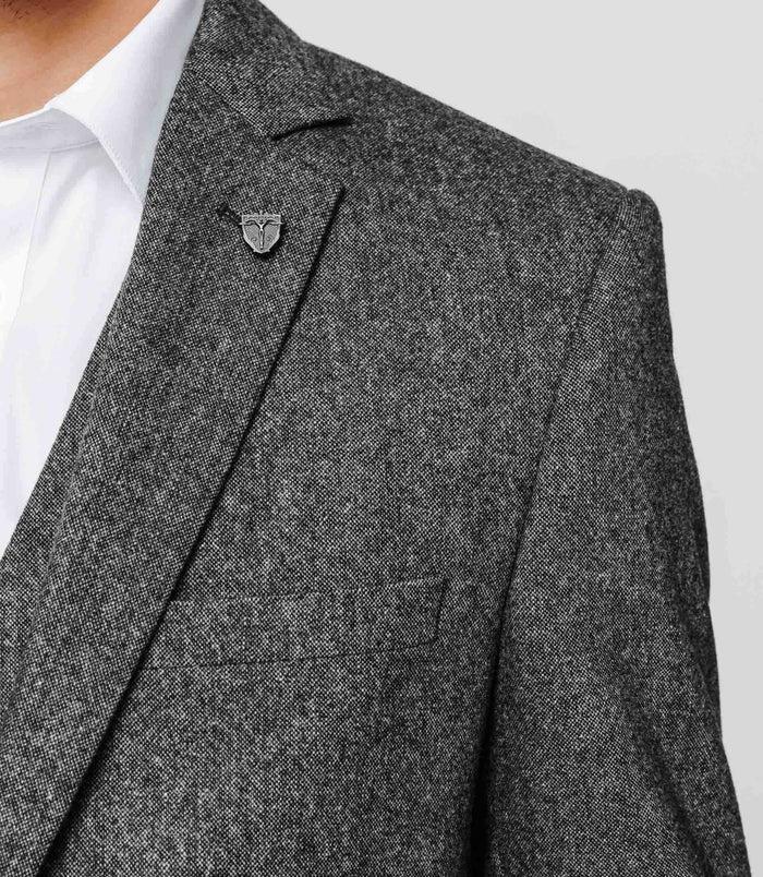 Izac Veste Tweed Anthracite
