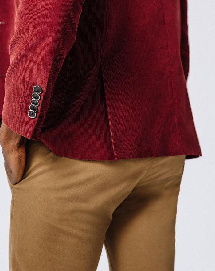 Izac Veste Velours Côtelé Brique "Nick"