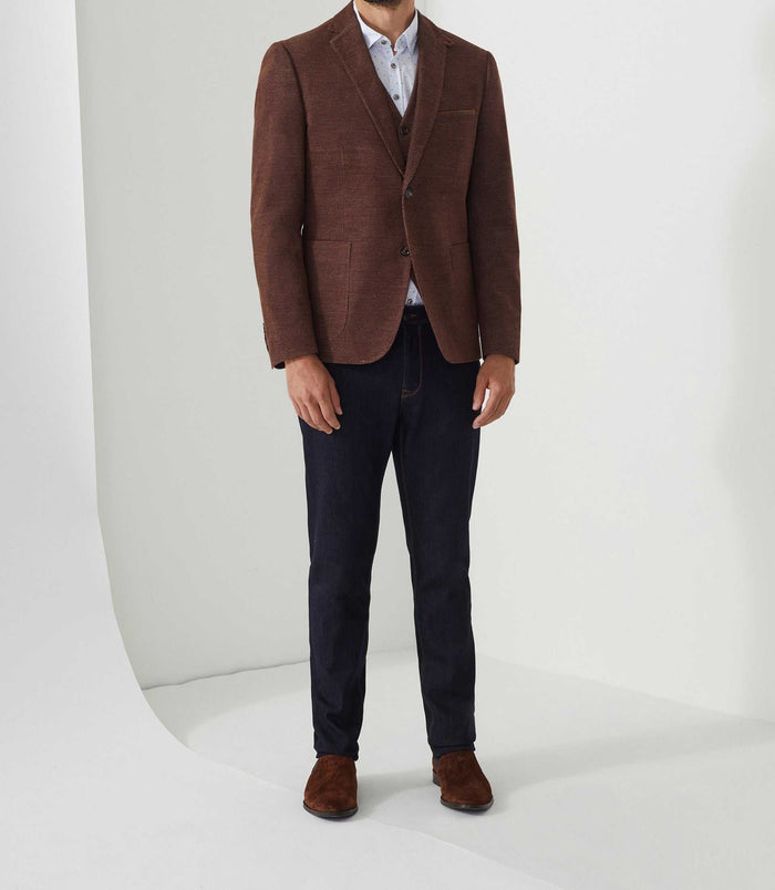 izac Veste velours fantaisie marron-clair "Record"