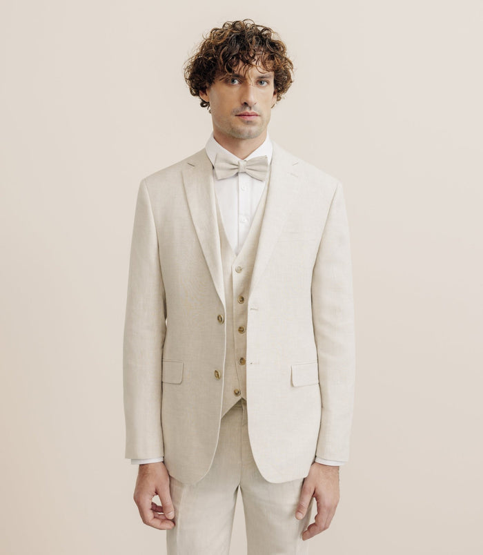 Izac Veste Ville 100% Lin Séparable Beige
