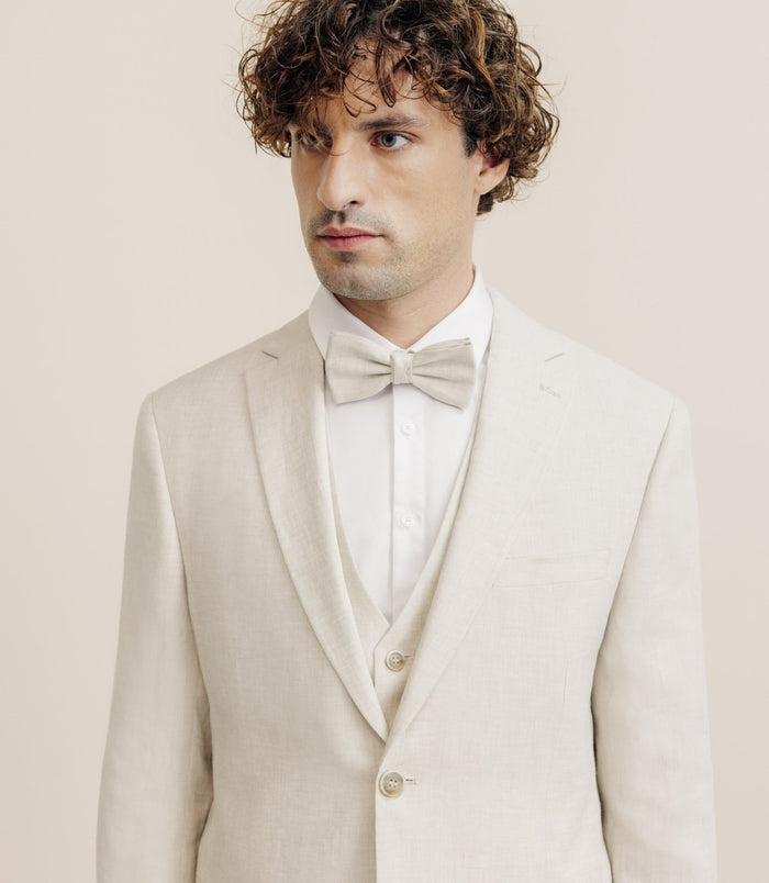 Izac Veste Ville 100% Lin Séparable Beige