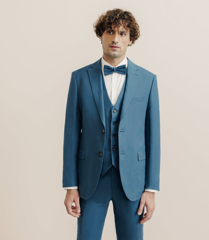 izac Veste ville 100% lin séparable bleu vert