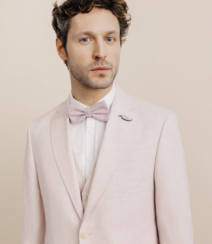 Izac Veste Ville 100% Lin Séparable Rose