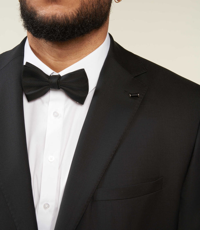 Izac Veste Ville 2 Boutons En Laine Noire LIBREBT