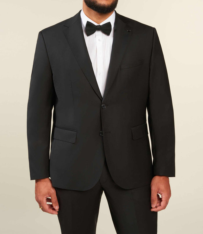 Izac Veste Ville 2 Boutons En Laine Noire LIBREBT