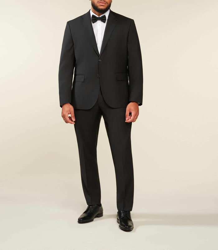 izac Veste ville 2 boutons en laine noire LIBREBT