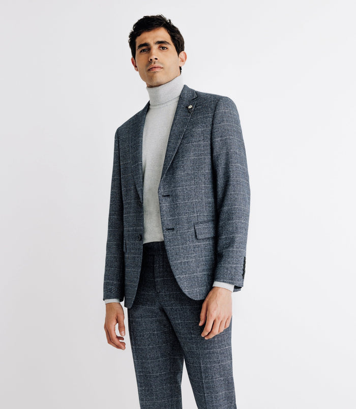 Izac Veste Ville à Carreaux Marine