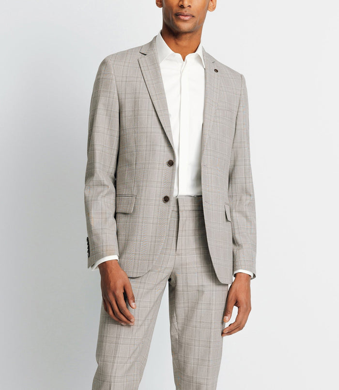 Izac Veste Ville à Carreaux Marron