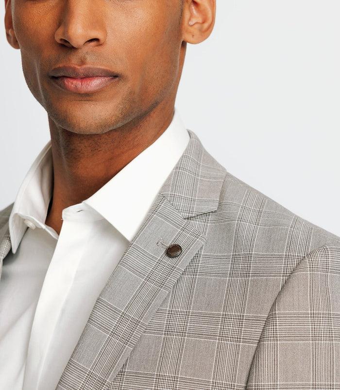 Izac Veste Ville à Carreaux Marron