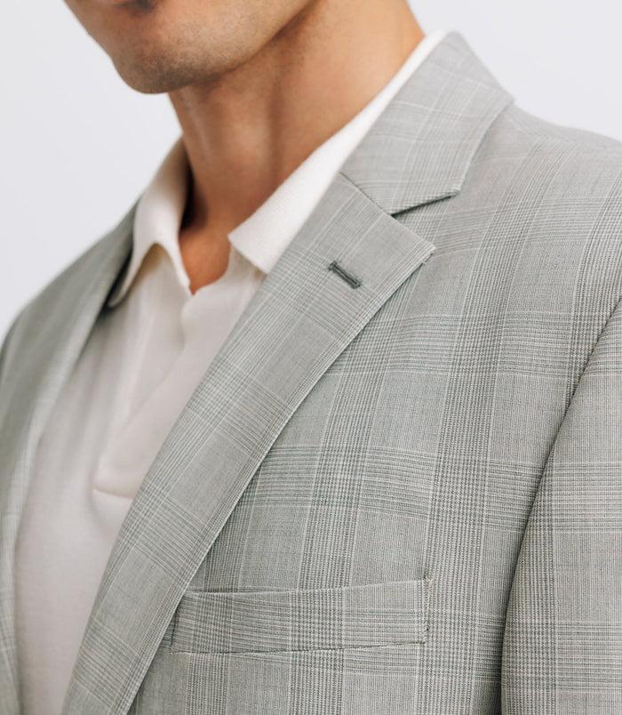 Izac Veste Ville à Carreaux Vert Clair