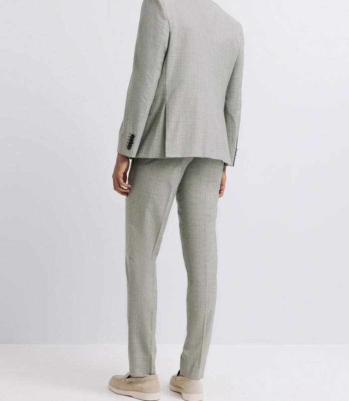 Izac Veste Ville à Carreaux Vert Clair