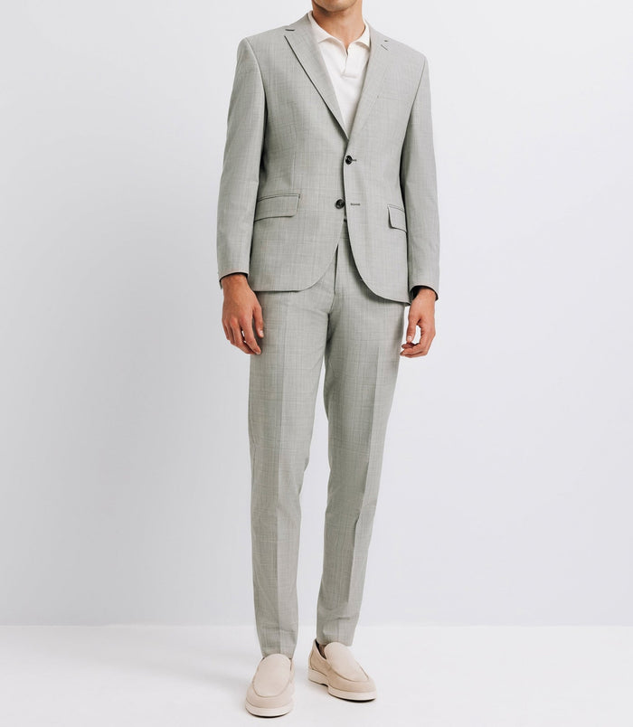 izac Veste ville à carreaux vert clair