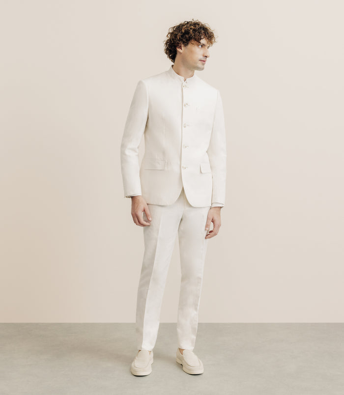 Izac Veste Ville Col Mao écrue