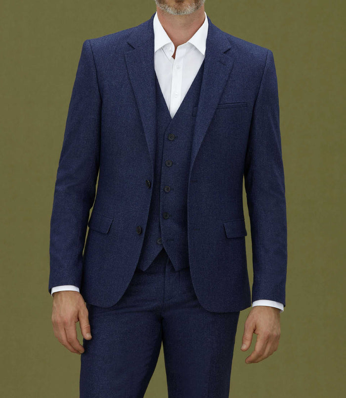 Izac Veste Ville En Flanelle Bleue "Envol"