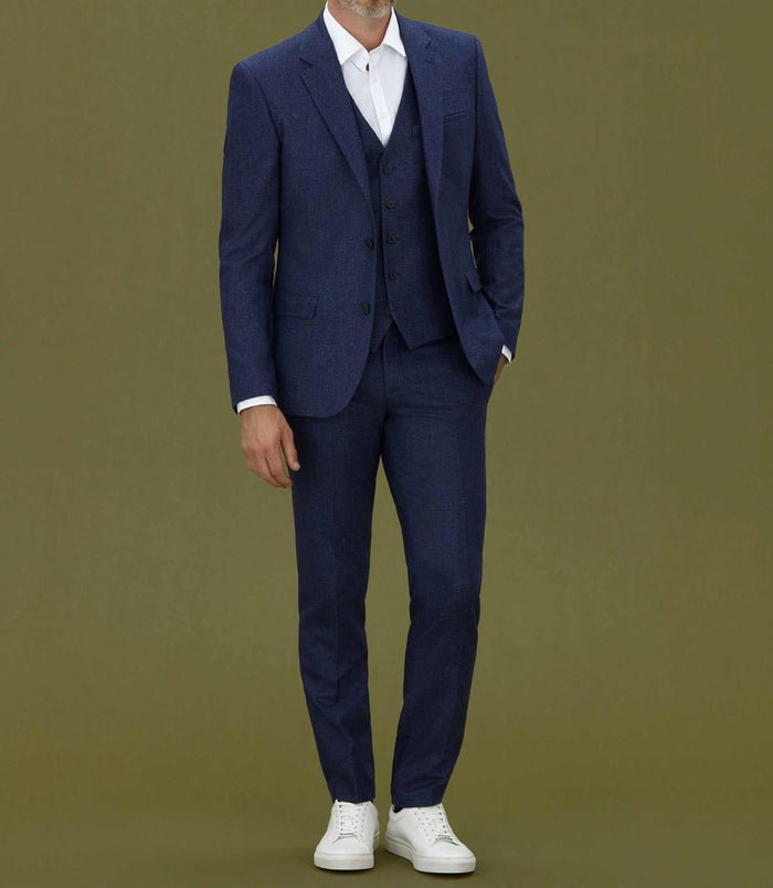 izac Veste ville en flanelle bleue "Envol"