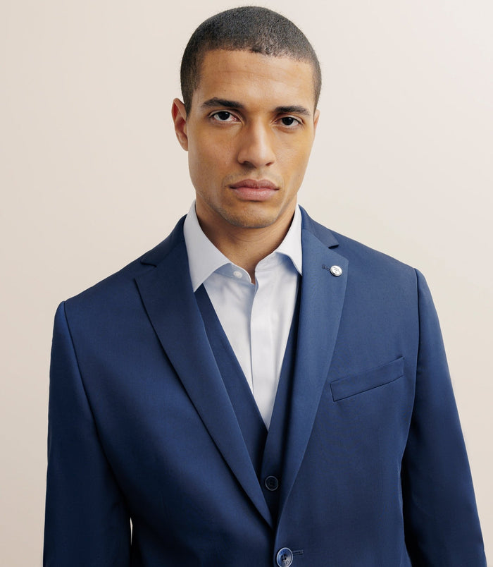 Izac Veste Ville En Tissu Technique Bleu