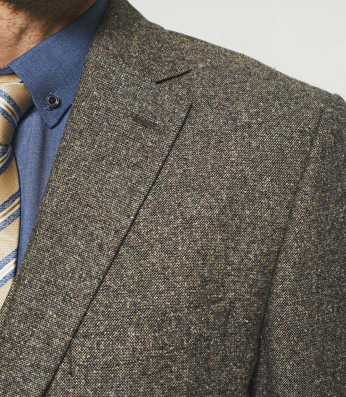 Izac Veste Ville En Tweed Marron SABLE