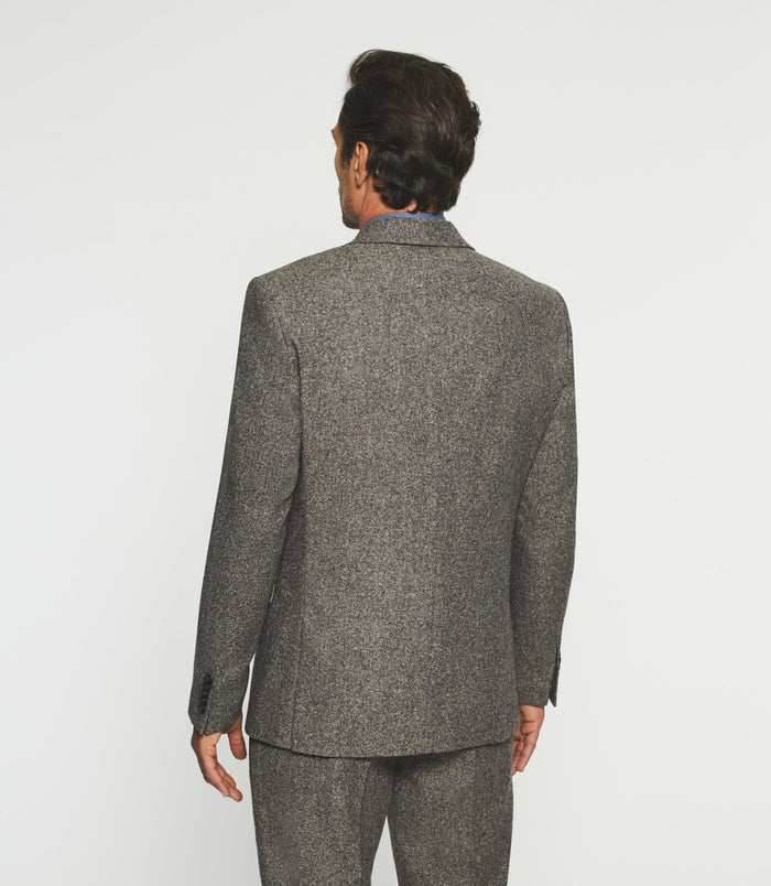 Izac Veste Ville En Tweed Marron SABLE