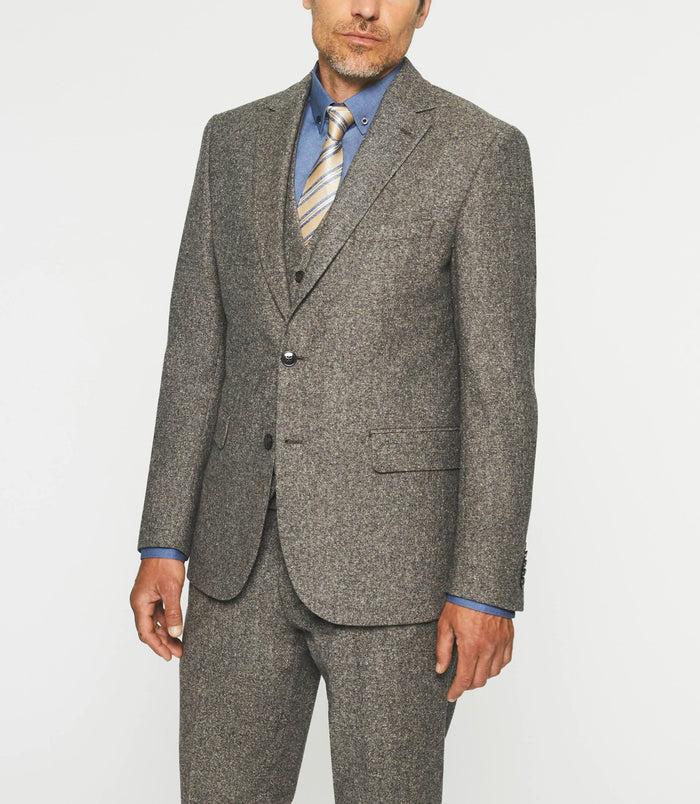 Izac Veste Ville En Tweed Marron SABLE