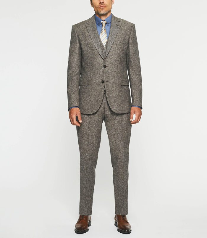 izac Veste ville en tweed marron SABLE