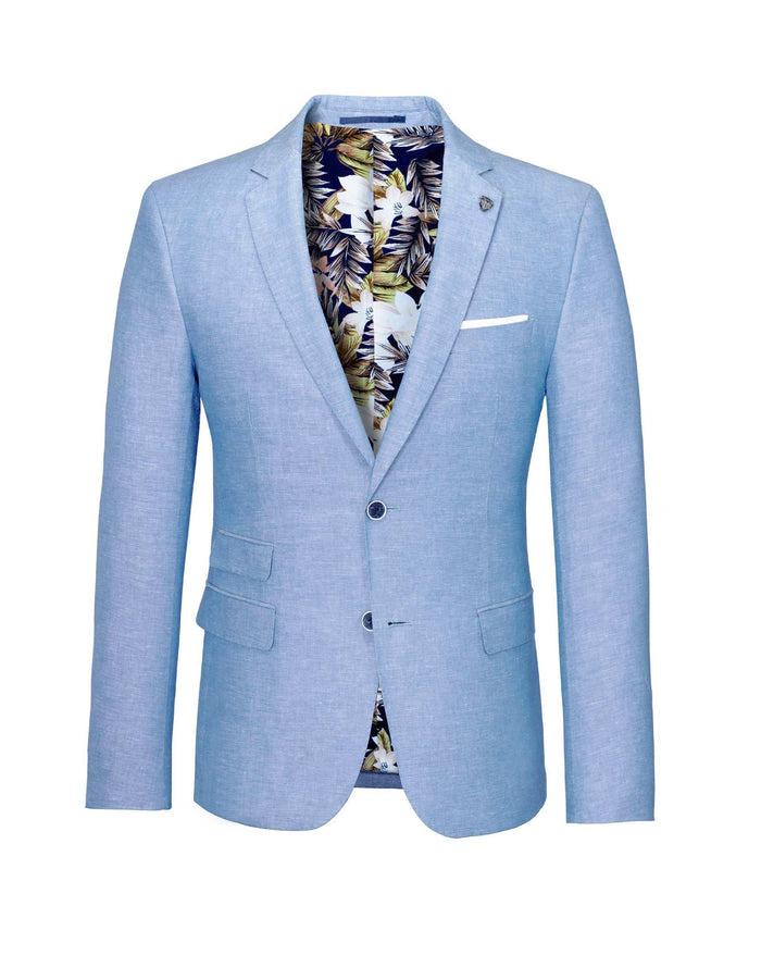 Izac Veste Ville Lin Et Coton Ciel "Leny"