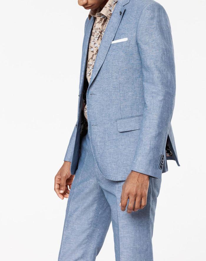 Izac Veste Ville Lin Et Coton Ciel "Leny"