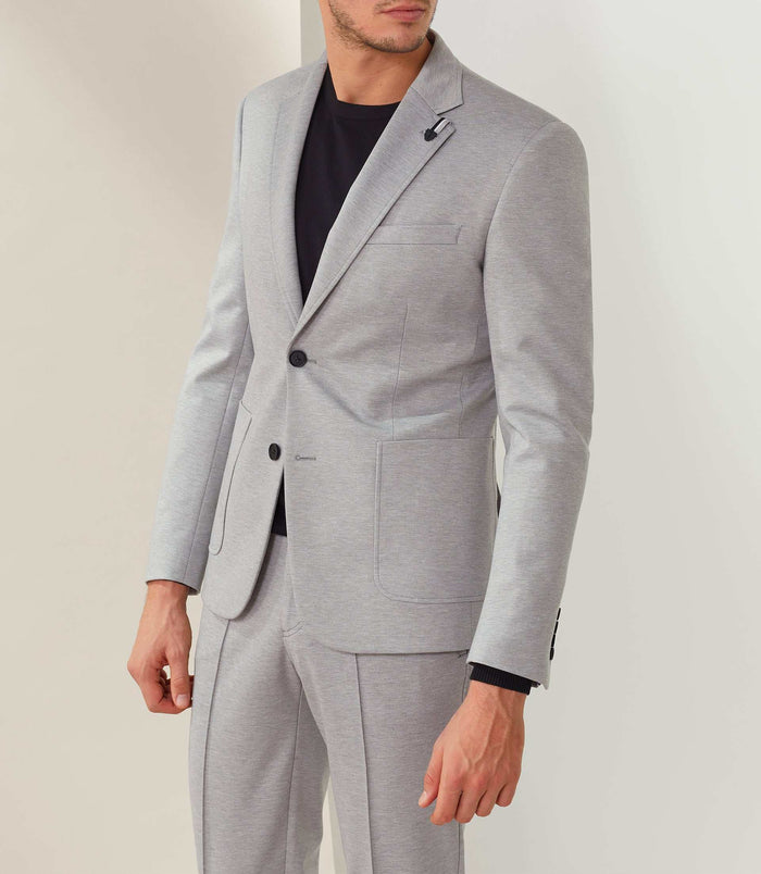 Izac Veste Ville Maille Gris-clair "Ales"