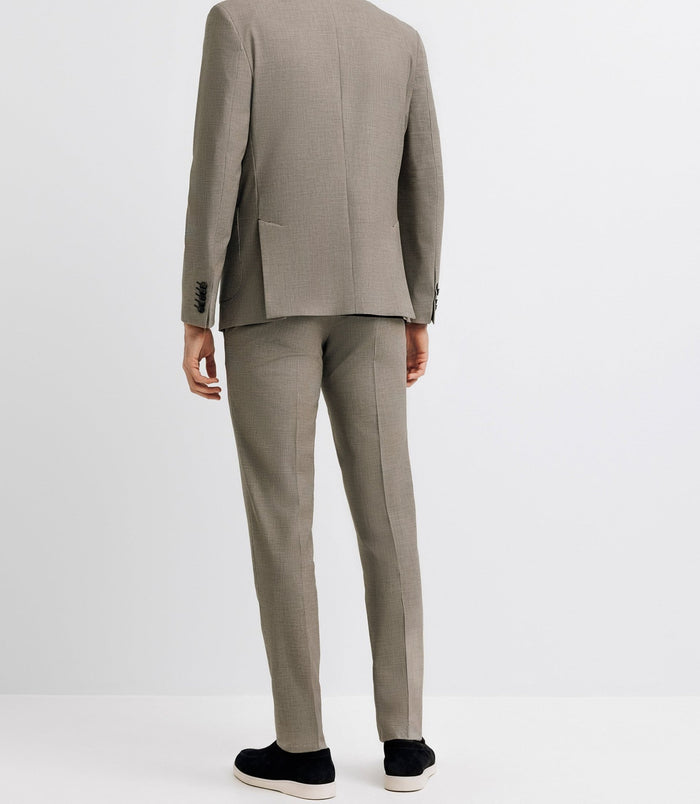 Izac Veste Ville Motif Pied De Puce Marron