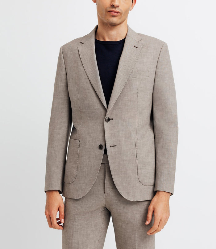 Izac Veste Ville Motif Pied De Puce Marron