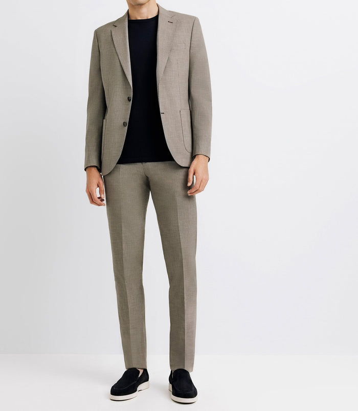 izac Veste ville motif pied de puce marron