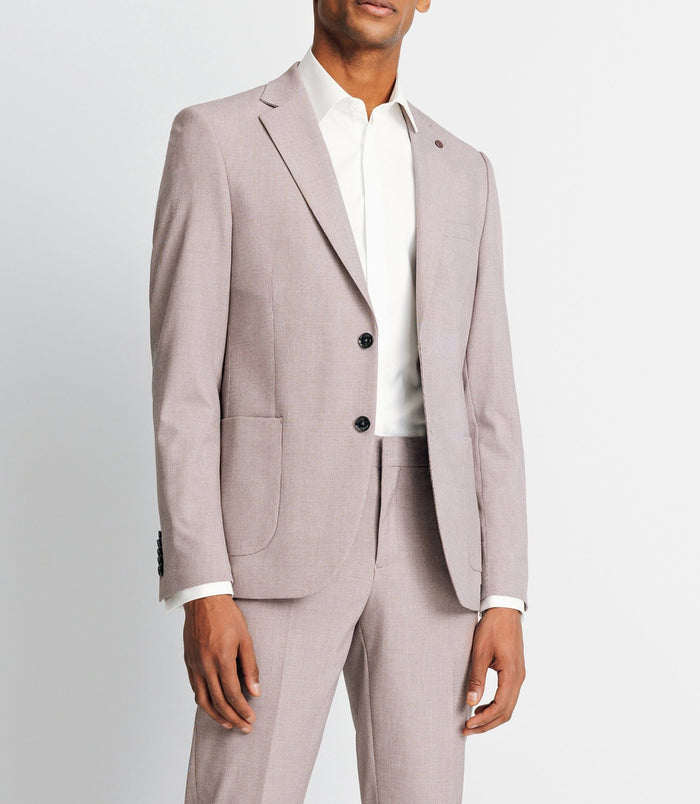 Izac Veste Ville Motif Pied De Puce Parme Foncé