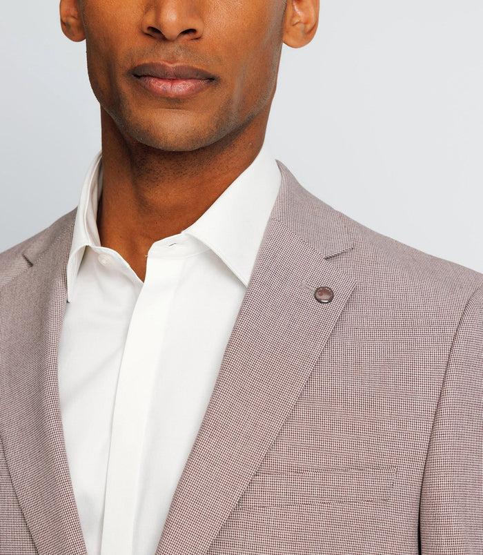 Izac Veste Ville Motif Pied De Puce Parme Foncé