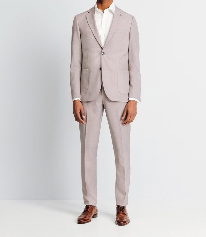 izac Veste ville motif pied de puce parme foncé