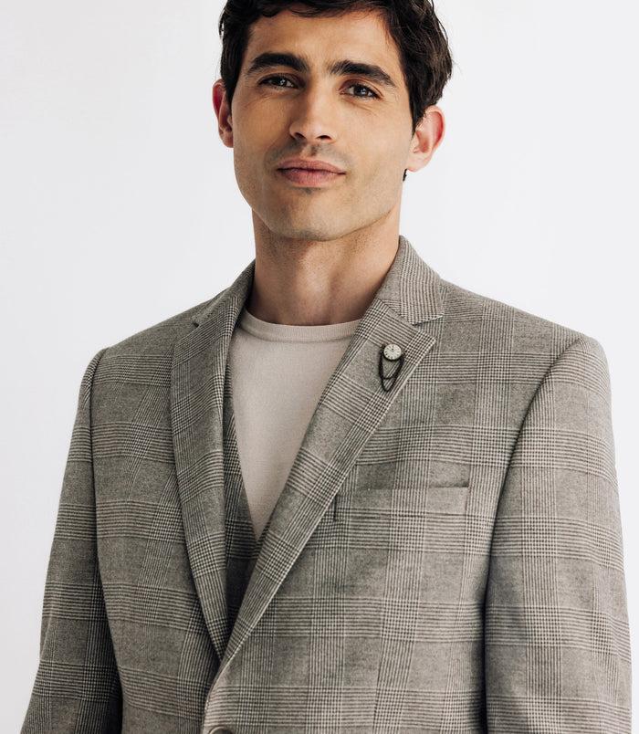 Izac Veste Ville Séparable à Carreaux Beige