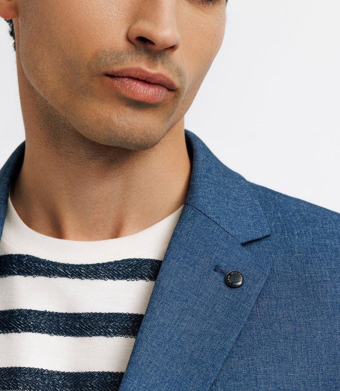 Izac Veste Ville Séparable Bleu Effet Denim