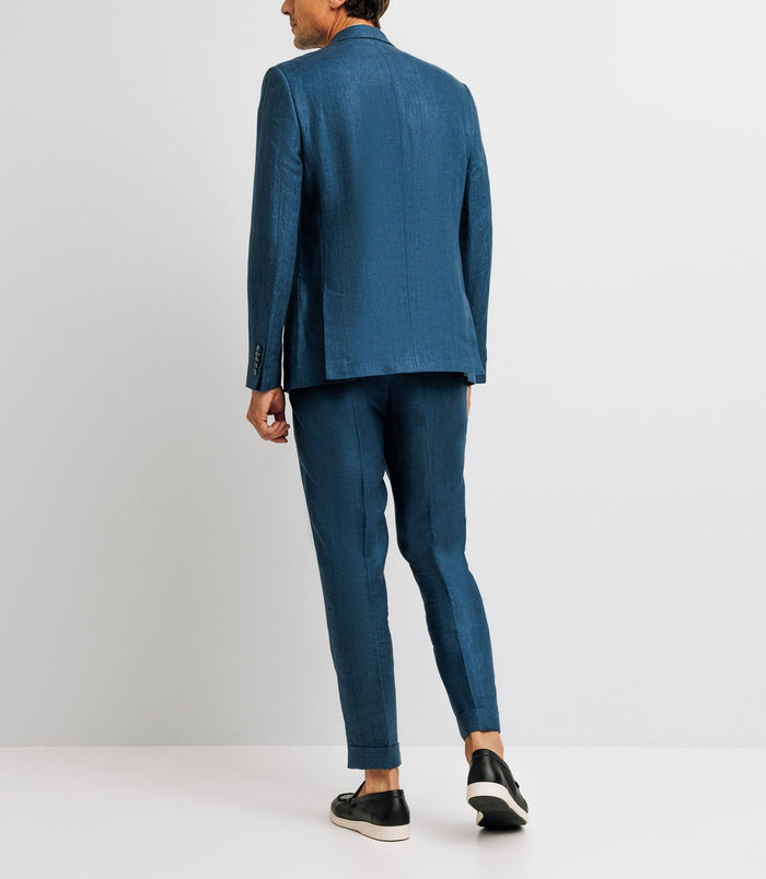 Izac Veste Ville Séparable En Lin Bleu Indigo