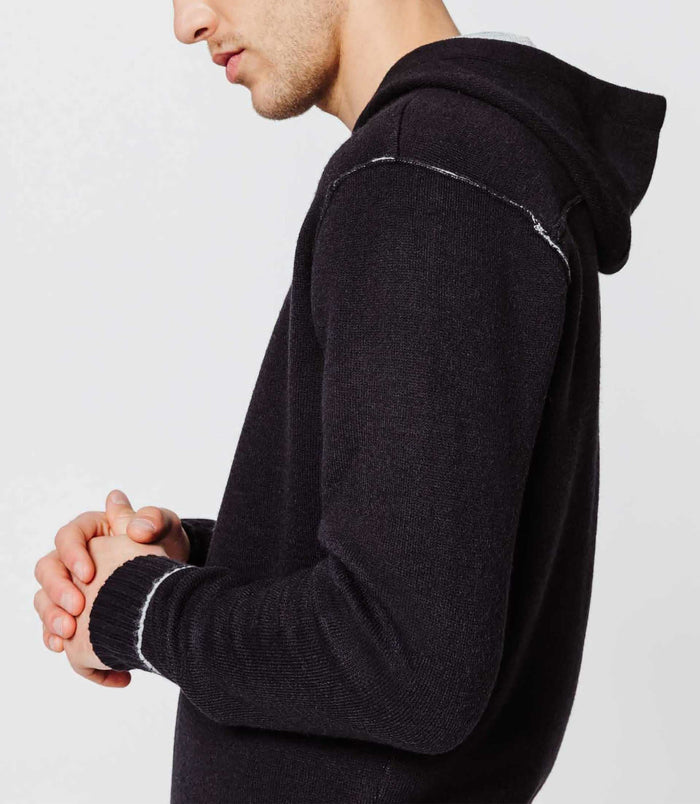 Izac Veste Zippée Capuche Marine