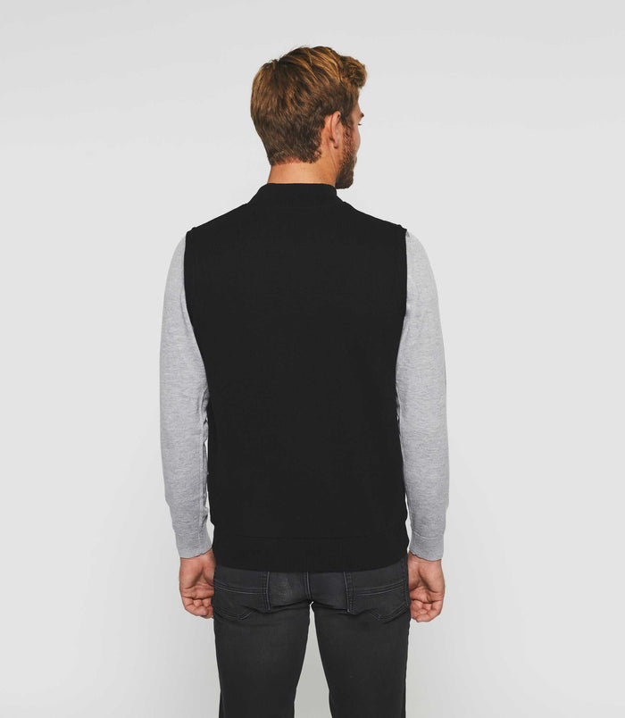 izac Veste zippée sans manches noire "Swdjibrill"