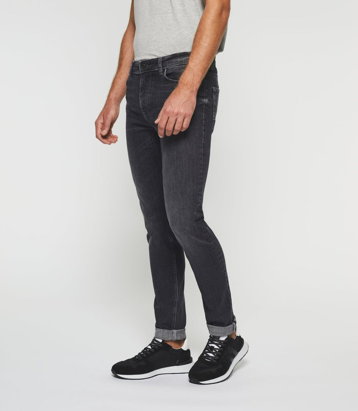 izac Jean super slim en coton organique gris moyen "Tornade"