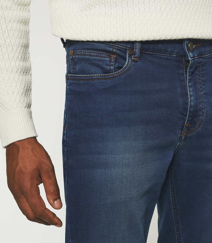Izac Jean Super Slim En Molleton Bleu Moyen ETERNELLE