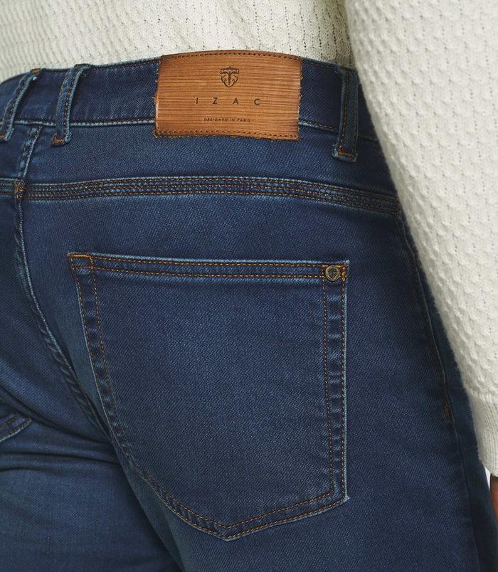 Izac Jean Super Slim En Molleton Bleu Moyen ETERNELLE