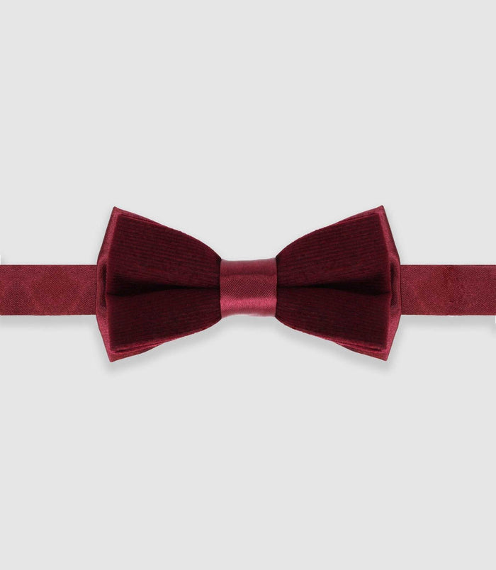 izac Nœud papillon effet satin bordeaux NPDUOTARKAN