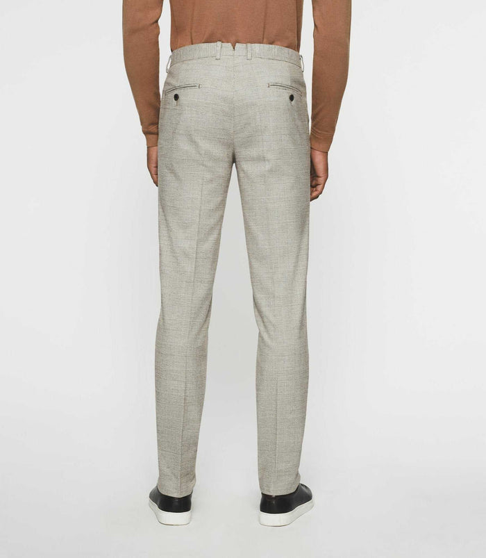 Izac Pantalon à Carreaux Esprit Prince De Galles Beige FSWING