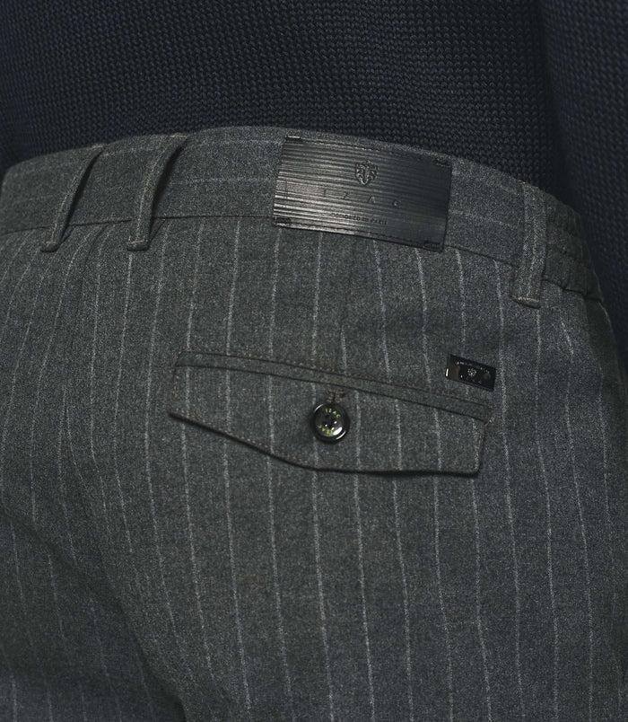 Izac Pantalon Chino Taille élastique Gris Foncé VERTICAL