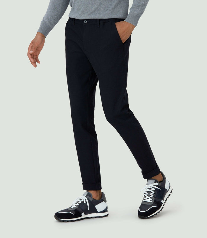 izac Pantalon chino taille élastique marine "Colombo"