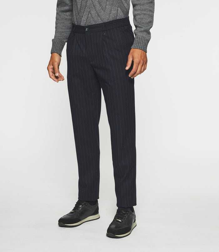 izac Pantalon Chino taille élastique marine VERTICAL