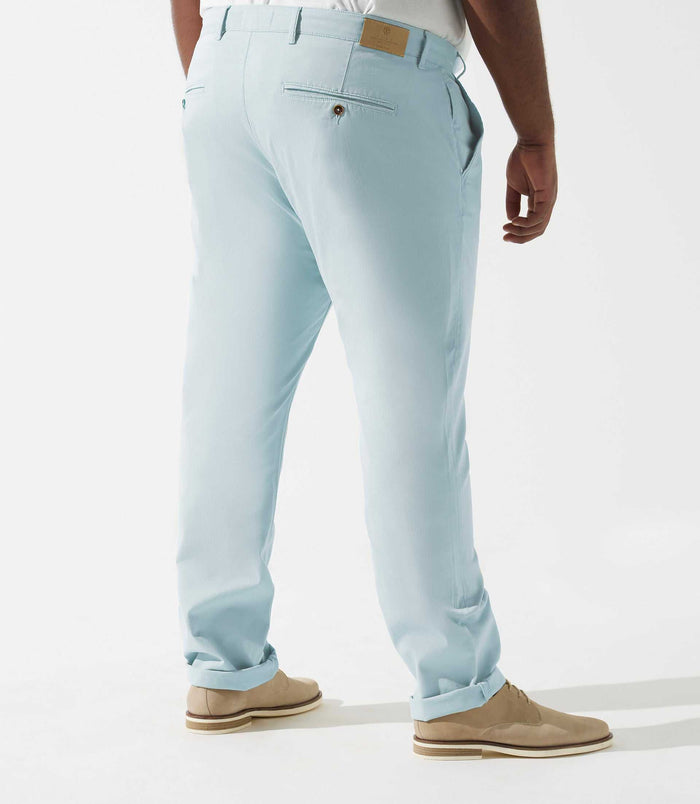 Izac Pantalon En Coton Stretch Bleu Ciel PACHELORBT